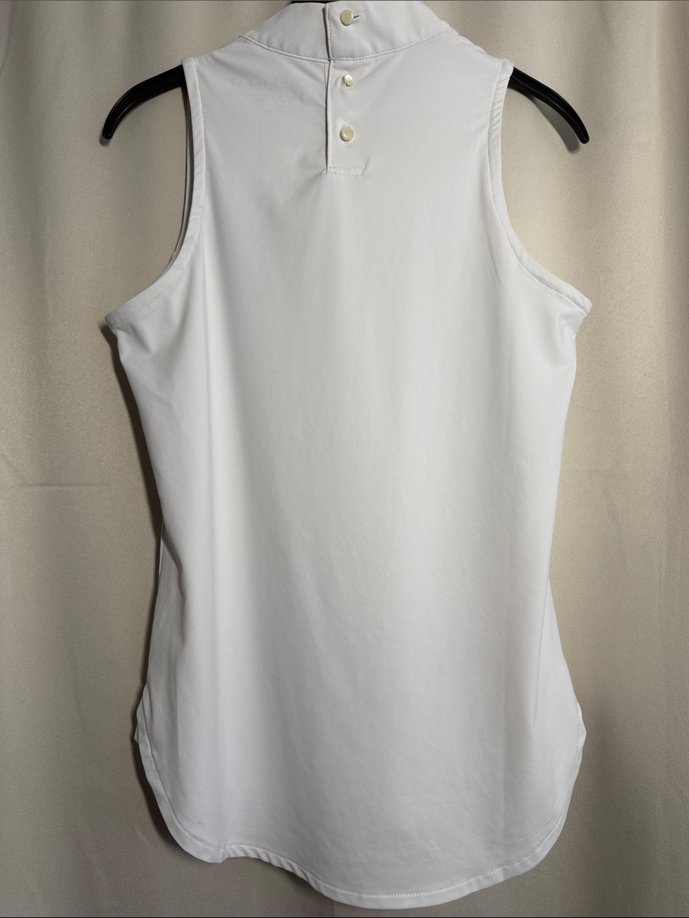 Peter Millar Women’s Mock Neck Sleeveless Button Back White Golf Top UPF 50+ S - Picture 2 of 4